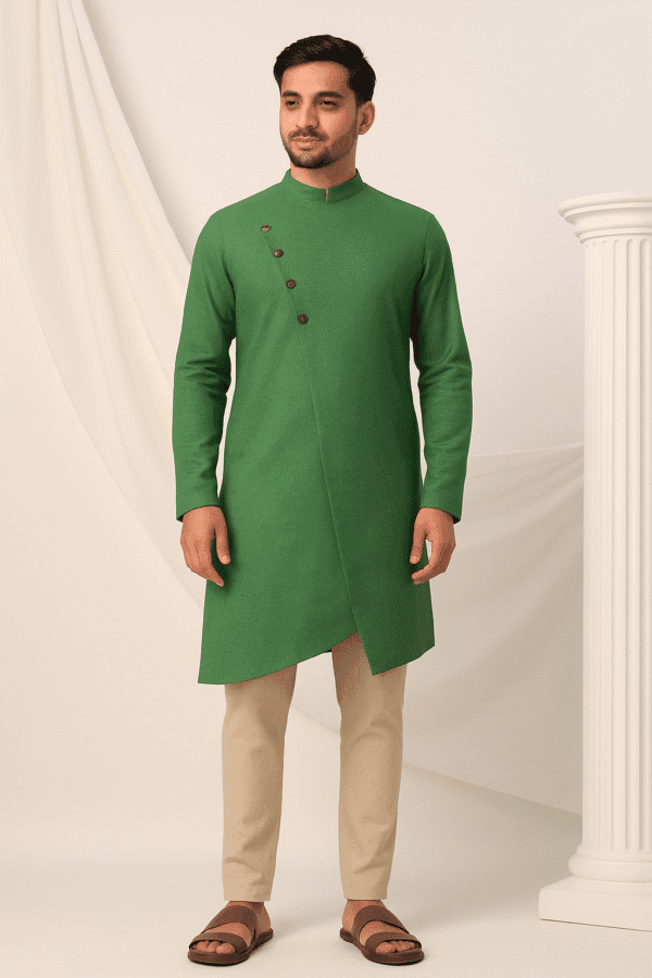 Emerald Green Jodhpuri Style Kurta