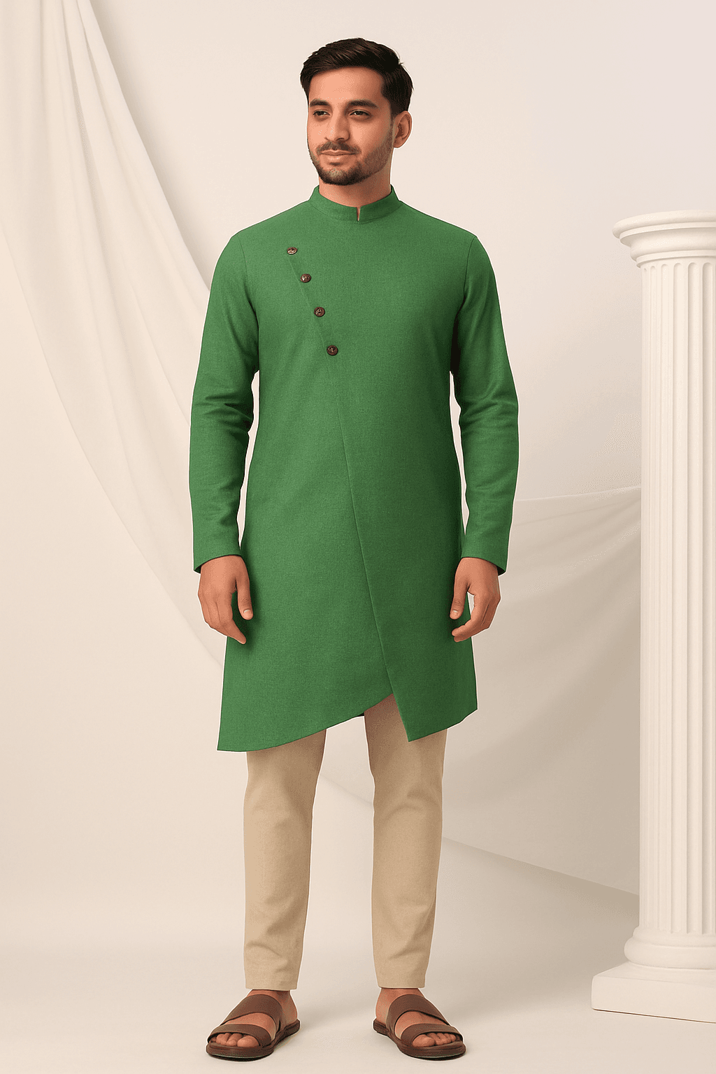Emerald Green Jodhpuri Style Kurta
