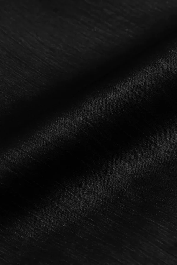 Luxe Midnight Black Shiny Kurta - Image 2